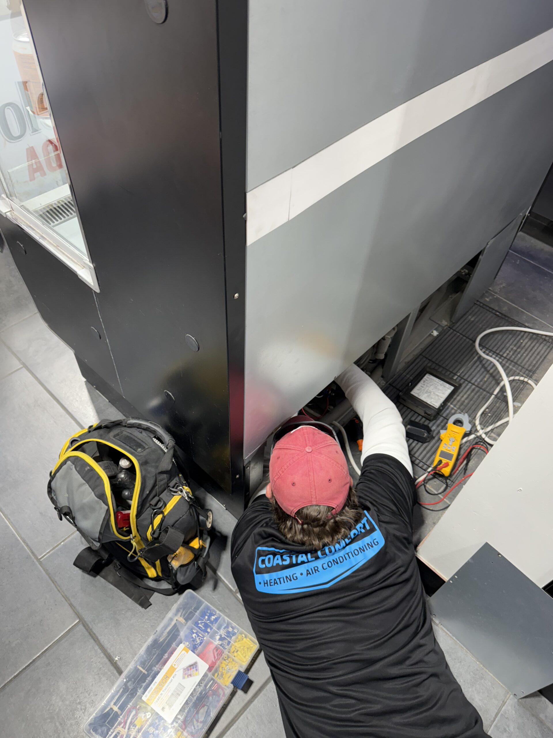 Diagnostic testing on commercial cooler