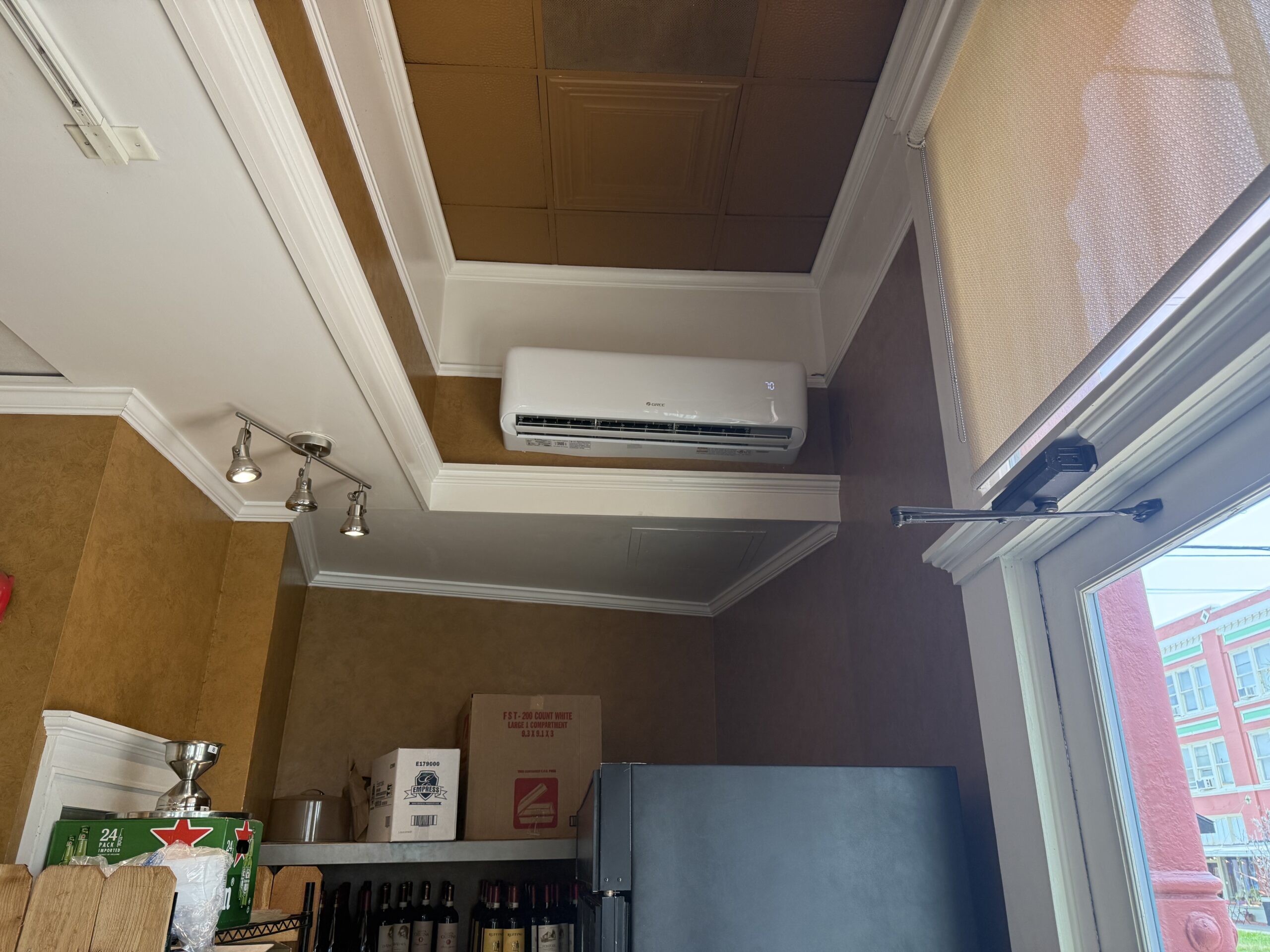 Mini-split installation in commercial space